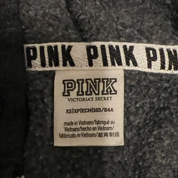 ❤️4/$10 Victoria's Secret Pink Label Gray Hoodie - Picture 2 of 6